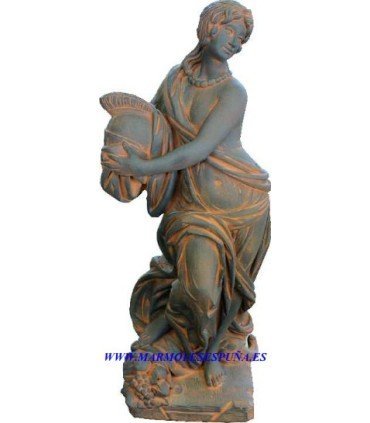 ESTATUA ATENEA ÓXIDO 140 CM.