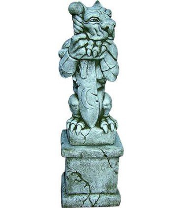 GÁRGOLA CON ESCUDO Y PIË 78 CM