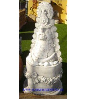 Virgen del Rocío con pedestal en piedra