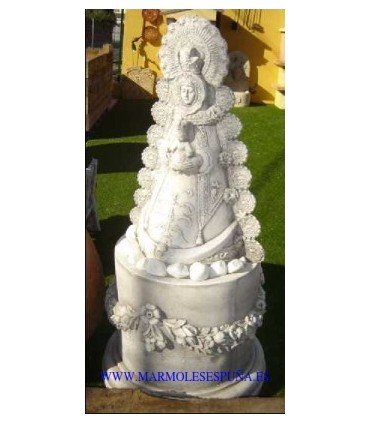Virgen del Rocío con pedestal en piedra