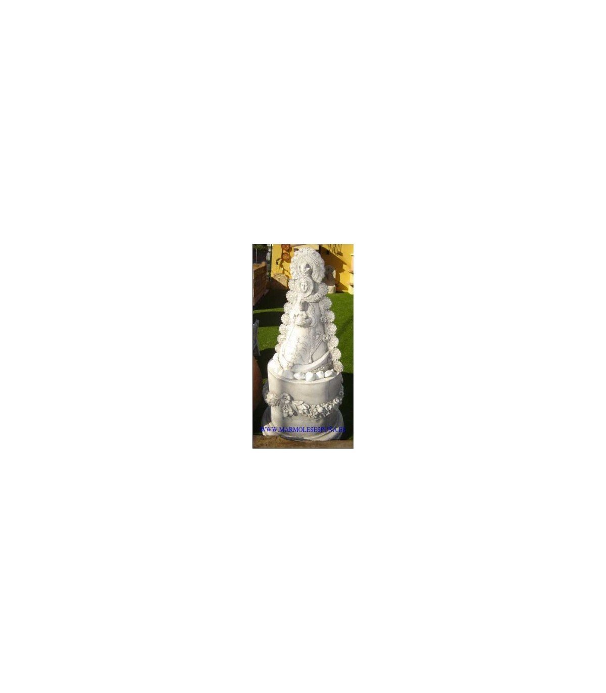 Virgen del Rocío con pedestal en piedra