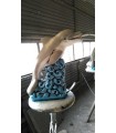 Surtidor delfín en piedra artificial. 