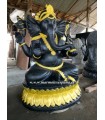 Ganesha estatua de resina negro y dorado