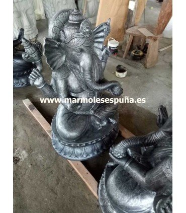 Estatua de Ganesha en resina  plata