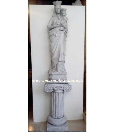 Virgen del Carmen con pedestal