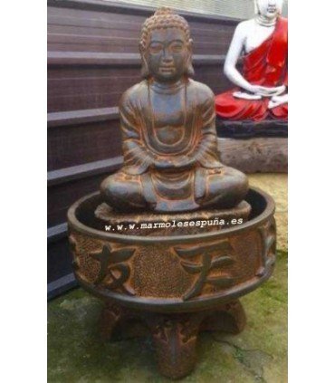 Fuente Tibetana con base en piedra artificial 