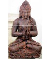 Buda grande en piedra artificial color teja