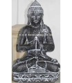 Buda grande en piedra artificial color pizarra