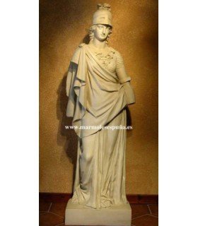 Atenea en mármol reconstituido.