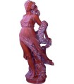Estatua de bailarina en piedra artificial.