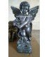 Ángel en piedra artificial color plata