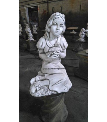 Blancanieves en piedra artificial.