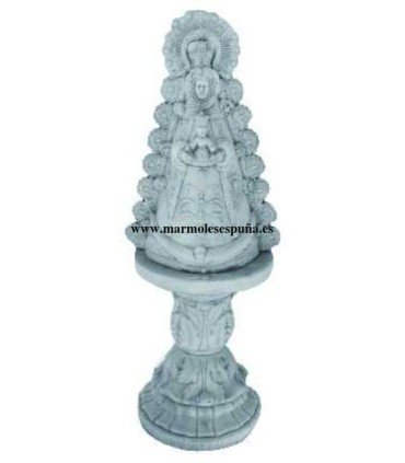 Virgen del Rocío con pedestal.