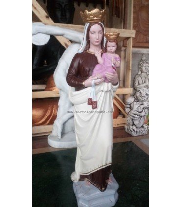 Virgen del Carmen policromada.