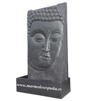 Fuente Butsu antracita premium en piedra artificial.