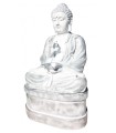 Buda Sikhi con pedestal en piedra artificial.