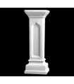 Columna en mármol reconstituido blanco.