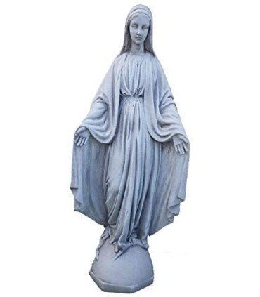 Virgen Milagrosa en piedra artificial
