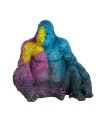 Gorila multicolor en resina.