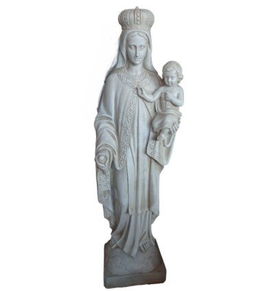 Virgen del Carmen en piedra artificial.