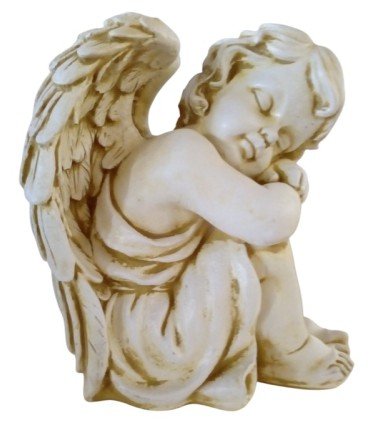Ángel Sentado en piedra artificial