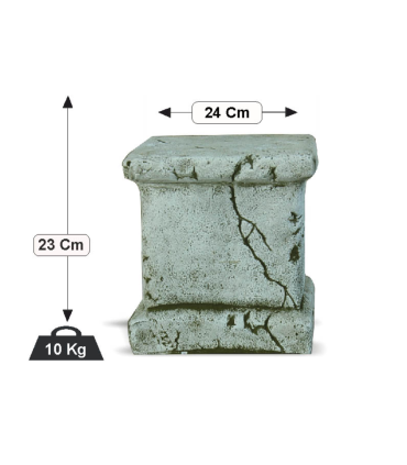 Pedestal antiguo ceniza en piedra