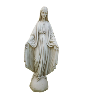 Virgen Milagrosa en piedra artificial.
