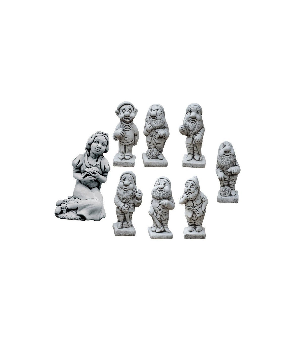 Blancanieves y los 7 enanitos en piedra