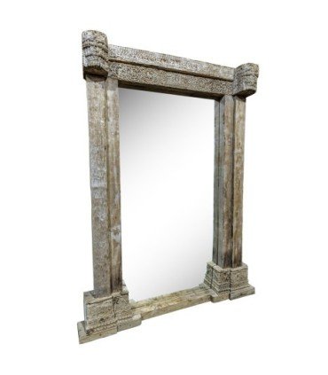 Espejo en madera de teca natural