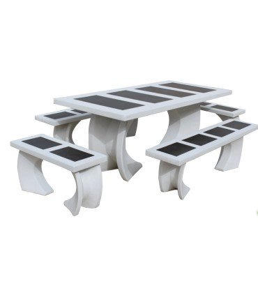 Comedor Venus en piedra blanco