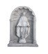 Virgen Milagrosa con hornacina gris en piedra