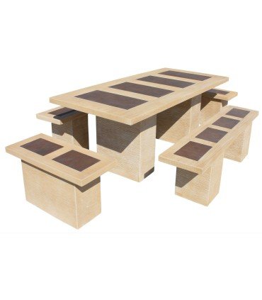 Comedor Livinston ocre en piedra