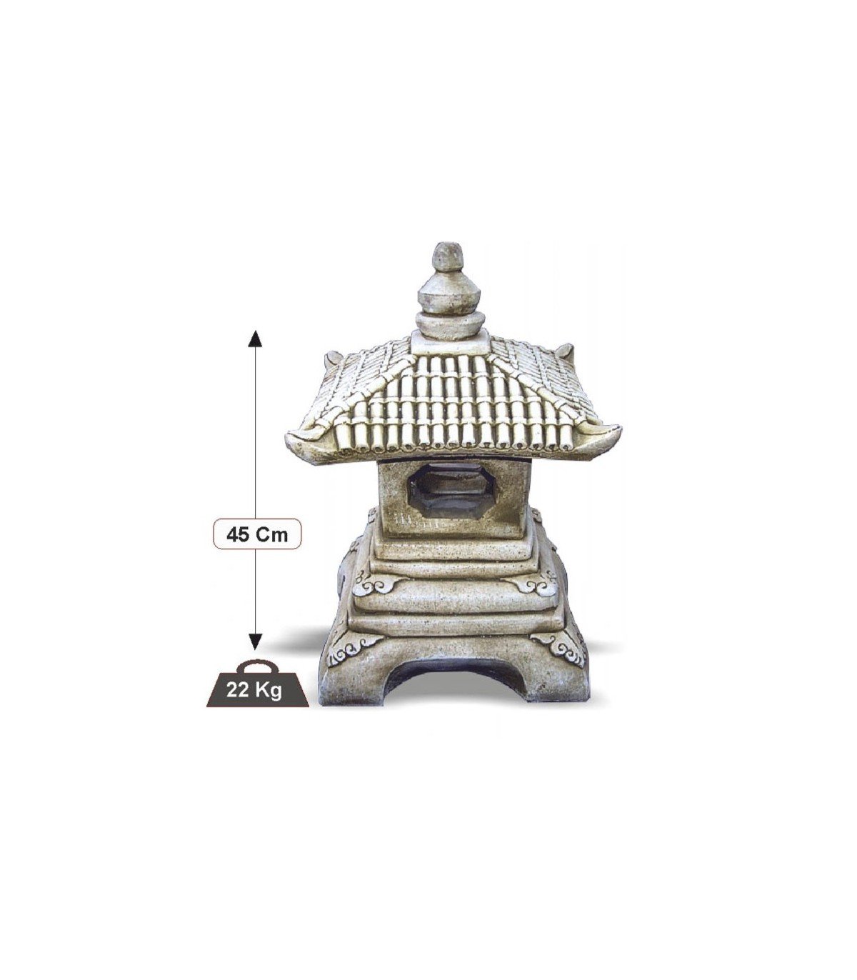 Pagoda en piedra artificial