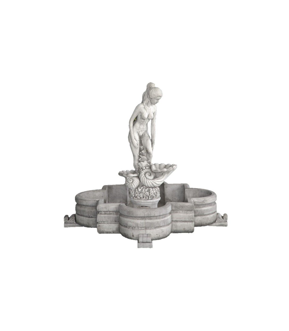 Fuente mujer caracola en piedra
