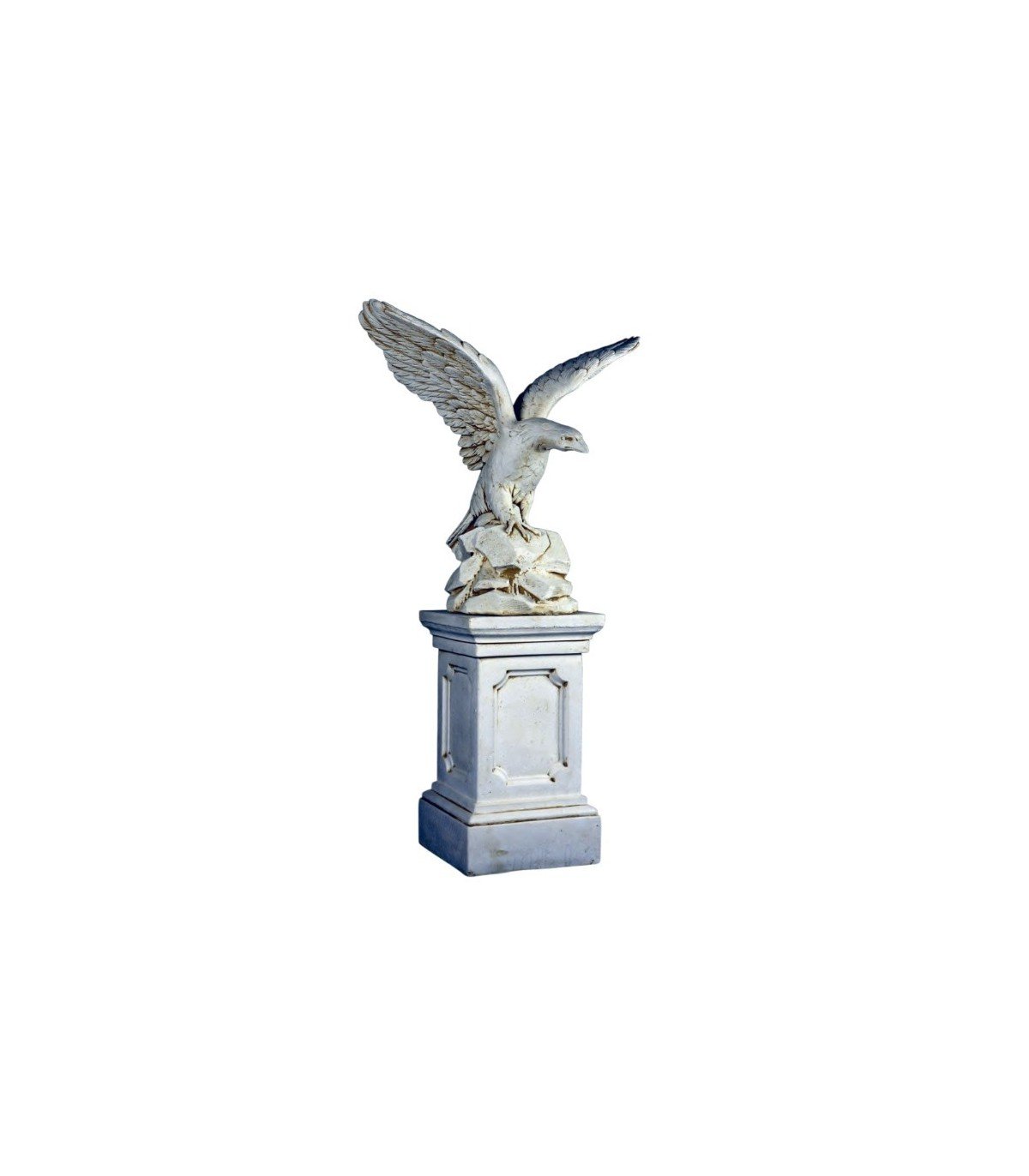 Águila grande con pedestal en piedra