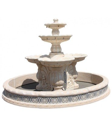 Fuente extra gran Rosana Snow arena en piedra