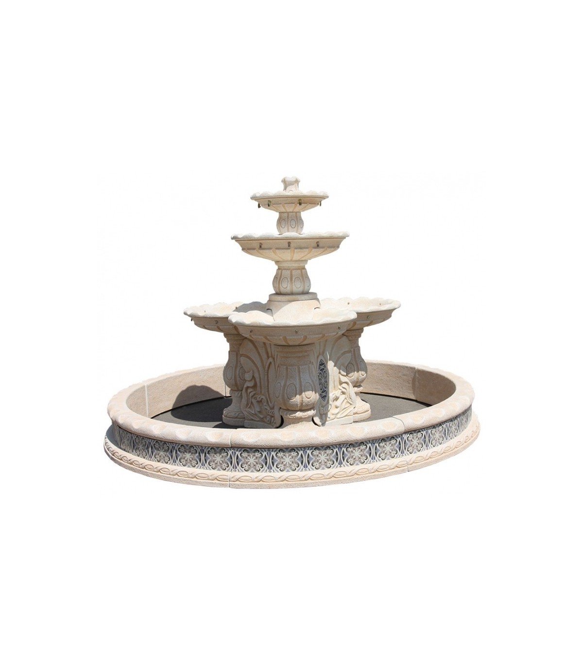 Fuente extra gran Rosana Snow arena en piedra
