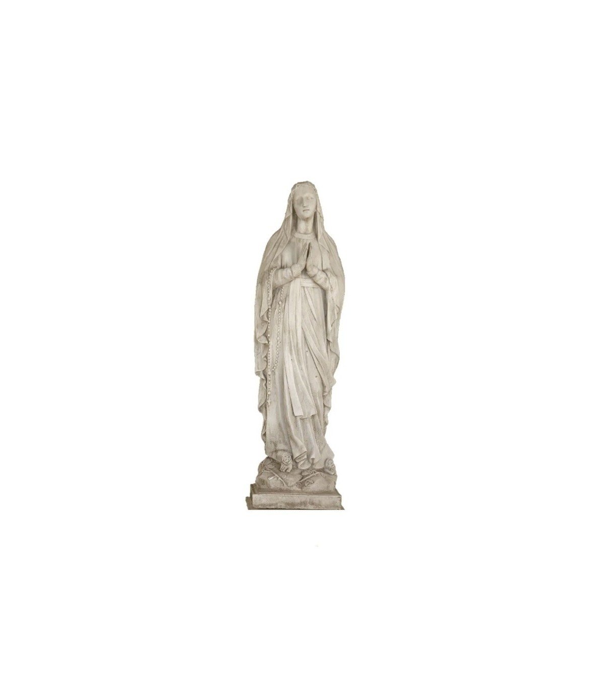 Virgen de Lourdes en piedra