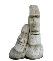 Moai doble en piedra