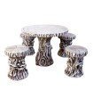 Comedor de troncos en piedra