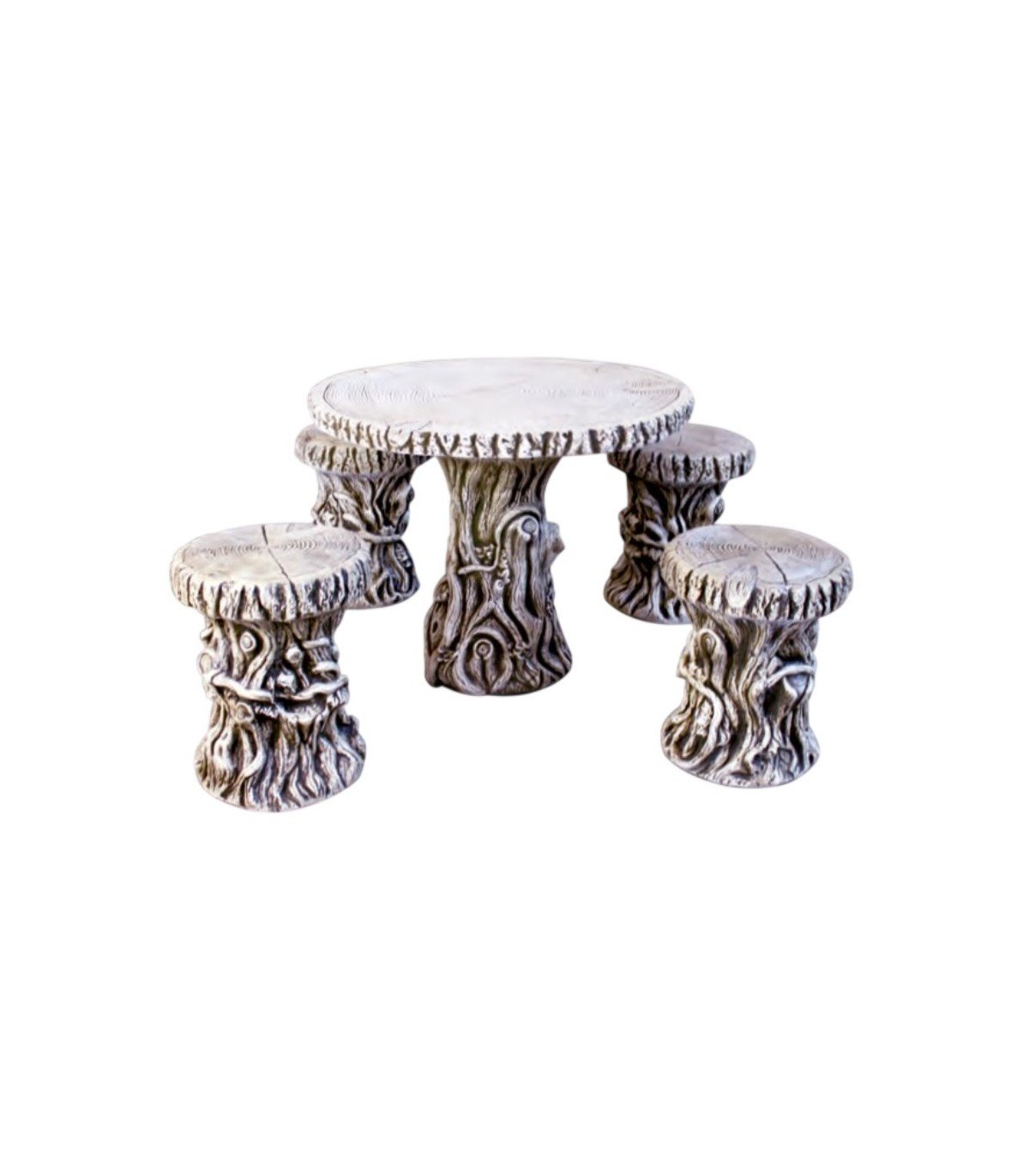 Comedor de troncos en piedra