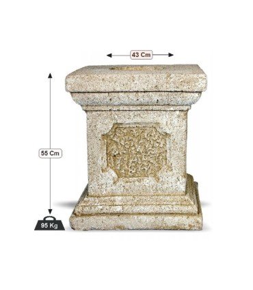 Pedestal natural en piedra artificial