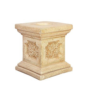 Pedestal natural pequeño ocre en piedra artificial