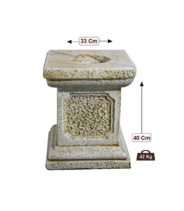 Pedestal natural pequeño en piedra artificial