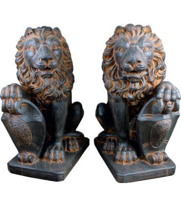 PAREJA DE LEONES SUPER OXIDO