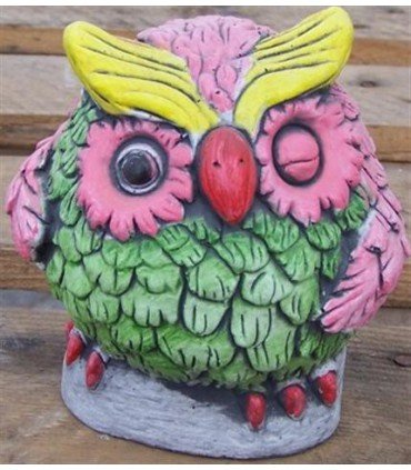 BUHO ROSA 13 CM.